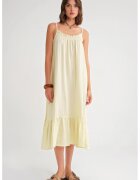 Mixray Rochie Midi HiCCUP - Galben - Textil - cu Detaliu Volane