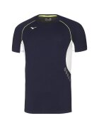 Mizuno Tricou alergare barbati Premium - Alb/Bleumarin