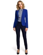 MOE Blazer elegant . Cu nasture. Poliester. Viscoza - Albastru