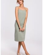 MOE Rochie midi cu bretele subtiri - - Verde fistic
