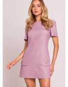 MOE Rochie mini in forma de trapez - - Roz