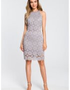 MOE Rochie mulata din dantela - - Gri