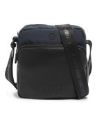 Momo Design Geanta crossbody cu buzunare exterioare - Negru/Albastru