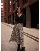 MOODO Bluza din bumbac neagra - Negru