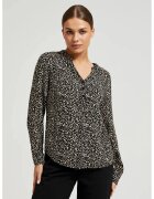 MOODO Camasa Neagra cu Maneci Lungi si Model - Negru