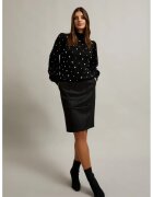 MOODO Fusta creion cu lungime peste genunchi Z-SC-4509 - Negru
