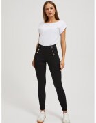 MOODO Jeans cu Butoane Decorative - Negru
