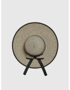 MOODO Palarie de paie neagra cu funda ONE SIZE