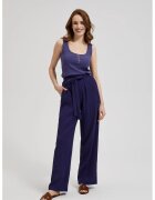 MOODO Pantaloni croiala ampla - talie înaltă - violet - Violet