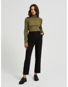 MOODO Pantaloni cu butoane decorative pe buzunare negre - Negru
