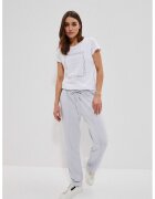 MOODO Pantaloni de trening gri cu legatura - Gri