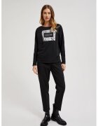 MOODO Pantaloni negri netezi - Negru