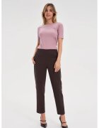 MOODO Pantaloni tigara maro - Maro