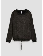 MOODO Pulover negru cu fir metalic - Negru