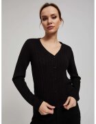 MOODO Pulover negru strălucitor - Negru