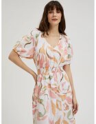 MOODO Rochie Alba cu Flori - Alb