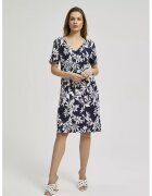 MOODO Rochie bleumarin cu model floral - Bleumarin