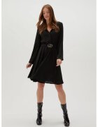 MOODO Rochie Camasa cu Cureaua Eleganta Neagra - Negru