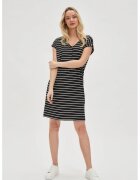 MOODO Rochie cu dungi negre - Negru
