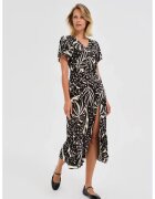 MOODO Rochie din viscoza cu model negru - Negru