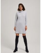 MOODO Rochie gri cu guler - Gri