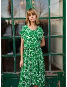 MOODO Rochie midi din vascoza verde - Verde