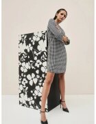 MOODO Rochie neagra cu pepit - Negru