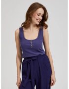 MOODO Top violet cu butoane - bumbac - Violet