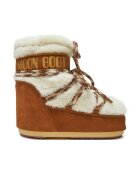 Moon Boot Cizme dama Whisky/Off White - piele naturala - maro/alb