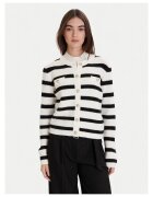 Morgan Cardigan dama negru/alb - pulover dama