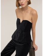 Motivi Corset din reiat cu volan peplum - Negru