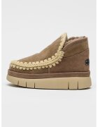 Mou Ghete pull-on din piele intoarsa Bounce - Maro taupe deschis