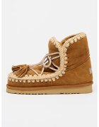 Mou Ghete slip-on de piele intoarsa si lana cu sireturi Eskimo 18 - Maro/Bej