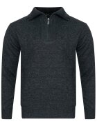 Must Pulover barbati - S8619 - gri deschis - material moale - guler tip troyer
