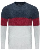 Must Pulover barbati - S8668 - bleumarin-bordo-gri - 100% bumbac