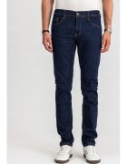 Mustang Blugi Barbati - Oregon Tapered - Talie Joasa - 100% Bumbac - Fermoar - Lungi - 5 Buzunare - Denim Blue - Albastru inchis