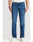 Mustang Blugi Barbati - Tramper Straight - Talie Medie - 100% Bumbac - Fermoar - Lungi - 5 Bunzuare - Albastru - Albastru