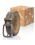 Mustang Curea Din Piele - Sopo-Mus104 - 100% Piele Naturala - Maro - Latime: 4 - Lungime: 100 - Maro - Maro