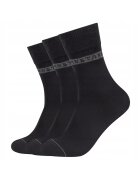 Mustang Sosete Barbati - MU31039 – 9999 - 3 Perechi - Lungi - Design Simplu Cu Logo - Confortabile Si Respirabile - Calitate Superioara - Bumbac - 43-46 EU - Negru