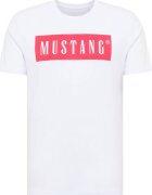 Mustang Tricou Barbati - Alex - Bumbac - Regular Fit - Alb