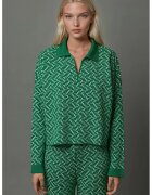 MyFashion Pulover dama - polo tricotat - model - verde - acril - One Size