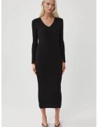 MyFashion Rochie maxi - decolteu in V - neagra - tricot -