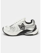 Naked Wolfe Pantofi sport de plasa cu detalii logo Smash - Alb/Argintiu