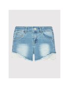 Name it Pantaloni scurti din denim fete 13197440 - Bumbac/Poliester reciclat - 128 CM - Albastru