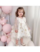 Nannie Rochie Alba cu Fulgi de Nea Argintii Sandra - Alb