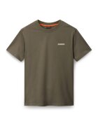 Napapijri Tricou cu decolteu la baza gatului si model uni - Verde