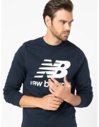 New Balance Bluza sport cu imprimeu logo supradimensionat Essentials - Bleumarin -