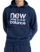 New Balance Hanorac cu logo și detalii funcționale - Albastru