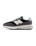 New Balance Pantofi sport cu talpa wedge si garnituri din piele intoarsa - Alb murdar/Gri inchis