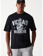 New Era Tricou cu imprimeu Las Vegas Raiders si decolteu la baza gatului - Negru/Gri deschis